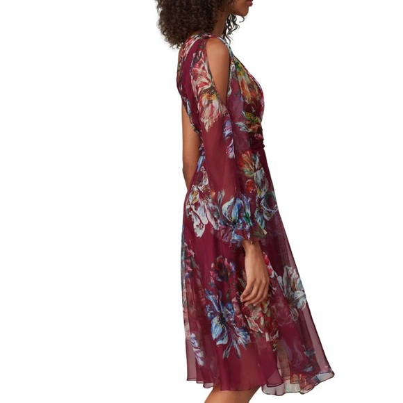 Marchesa Notte Floral Printed Cocktail Dress - Picture 3 of 11